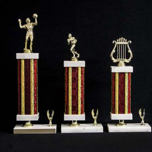 Single tier trophy with side mount