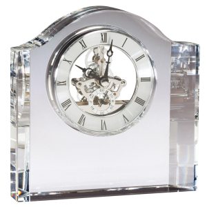 6'' x 6'' crystal skeleton clock