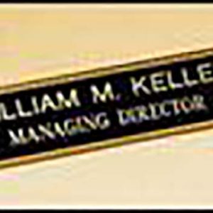 8.5'' walnut nameplate