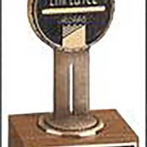 6'' award on walnut base with medallion