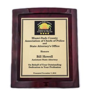 Red piano finished plaque