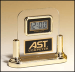 Digital clock on acrylic