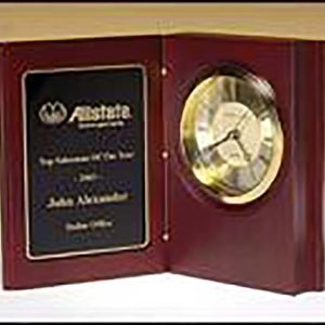 Rosewood book with clock