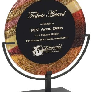 Autumn Harvest acrylic art on iron stand