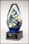 7 inch glass art award