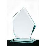 Multi-faceted jaded glass award
