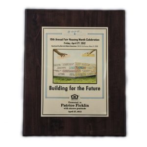 12'' x 15'' oak wood plaque