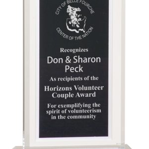 Black and silver royal impress acrylic award