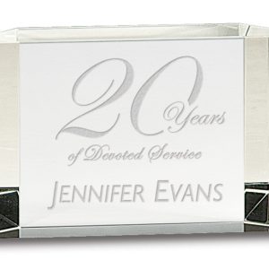 3'' x 5'' faceted crystal block