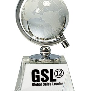 3'' x 6'' frosted crystal globe on base