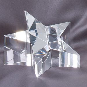 4.25'' x 2'' crystal star paperweight