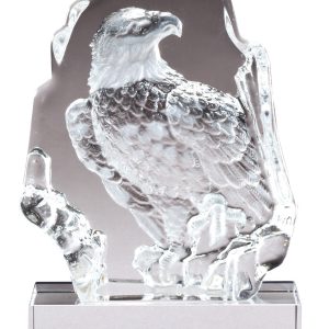 Sculpted crystal eagle award