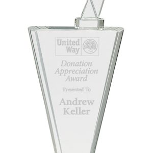 11 inch crystal star on column