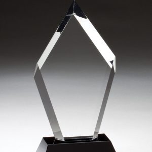 9.25 inch crystal diamond on black base