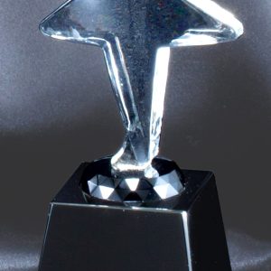 6.75'' crystal star on black base