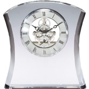 6'' x 6.5'' crystal skeletal clock