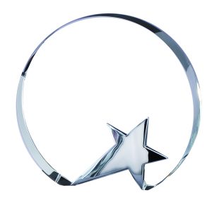 Crystal circle with silver star