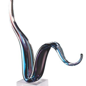 13 inch hand blown art glass award