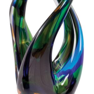 9.5 inch hand blown art glass award