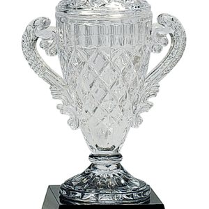 Crystal cup on black base