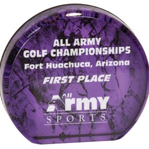 Purple marble round aurora acrylic