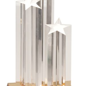 11 inch triple star column acrylic award