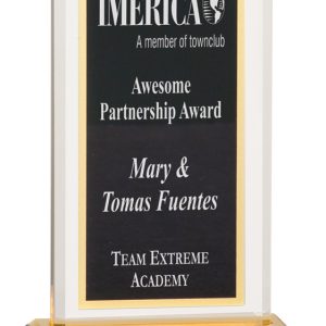 Black and gold royal impress acrylic award