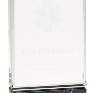 Acrylic rectangle and black marble award