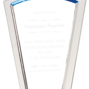 Blue acrylic fan award