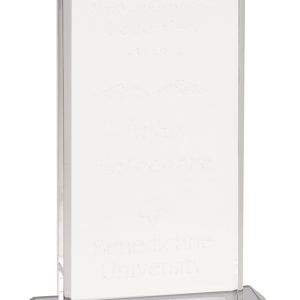 Silver beveled impress acrylic award
