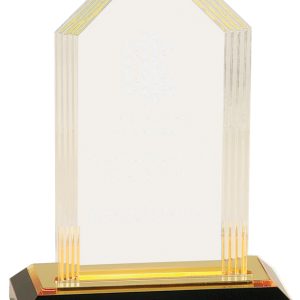 Gold step cornerstone impress acrylic award
