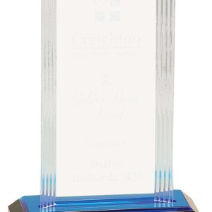 Blue step arch impress acrylic award
