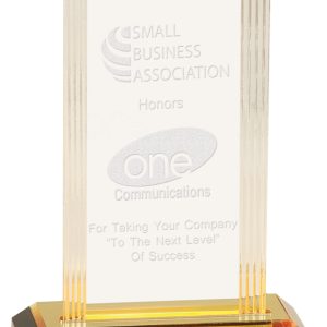 Gold step arch impress acrylic award