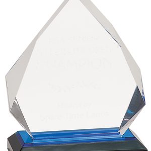 Blue diamond impress acrylic award