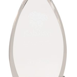 Silver oval impress acrylic award