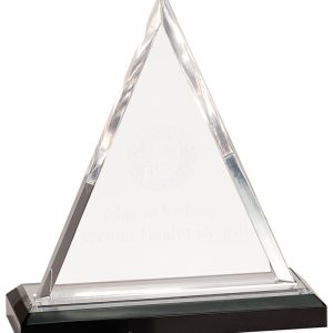 Silver triangle impress acrylic award