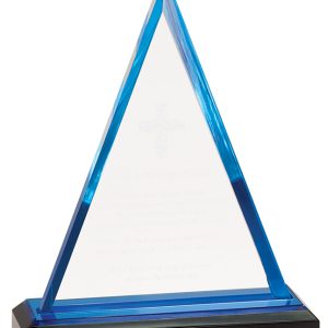 Blue triangle impress acrylic award