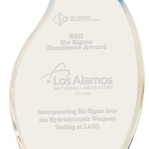 Blue flame impress acrylic award