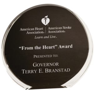 Clear luminary acrylic circle award