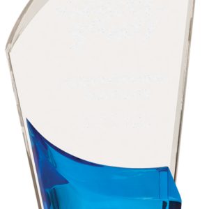 Blue lunar acrylic award