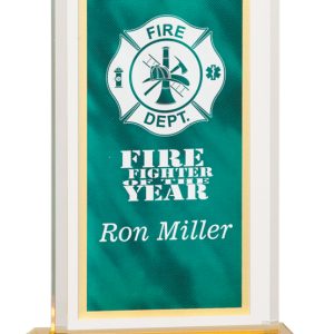 Green and gold royal impress acrylic award