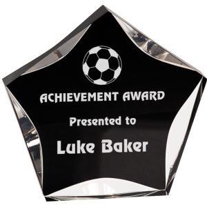 Black and clear luminary acrylic star award