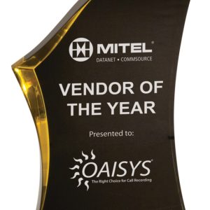 Black and gold luminary surge acrylic award