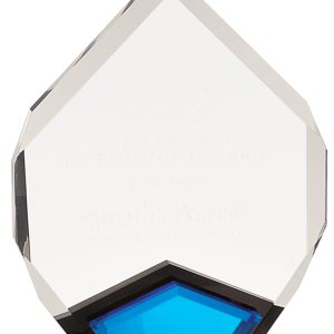 Blue marquis acrylic award