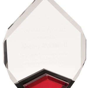 Red marquis acrylic award