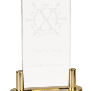 Clear clipped corners acrylic award