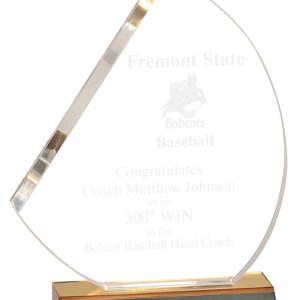 Gold acrylic sail award