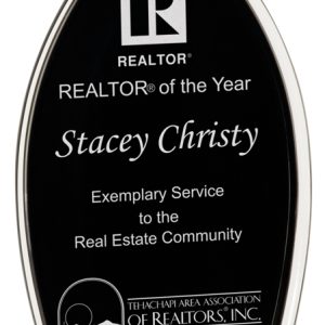 Black and clear acrylic spire award