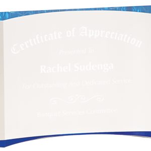 Blue acrylic crescent