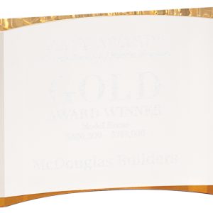 Gold acrylic crescent